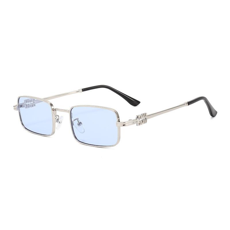 Unisex Metal Square Sunglasses With Gradient Grey Lenses For Street Style And Outdoor Activities
