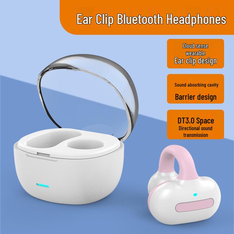 Беспроводные Bluetooth-наушники, не внутриканальные, сенсорное управление, длительное время ожидания, спортивный дизайн с зажимом на ухо, для одного уха