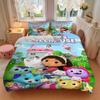Dreamy Dollhouse Adventure Print 3Pcs Bedding Setduvet Cover With 2 Bedropillowcase Home Birthday Gift