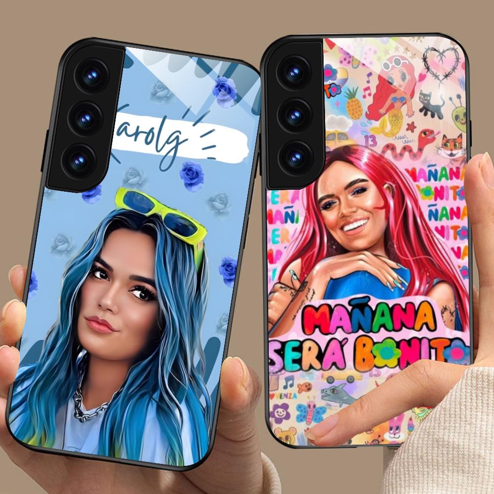 Karol G Латиноамериканский Чехол для Мобильного Телефона для Samsung Galaxy S26 S25 S24 S23 S22 S21 S20 Note20 Plus FE Ultra Стеклянный Цветной Чехол