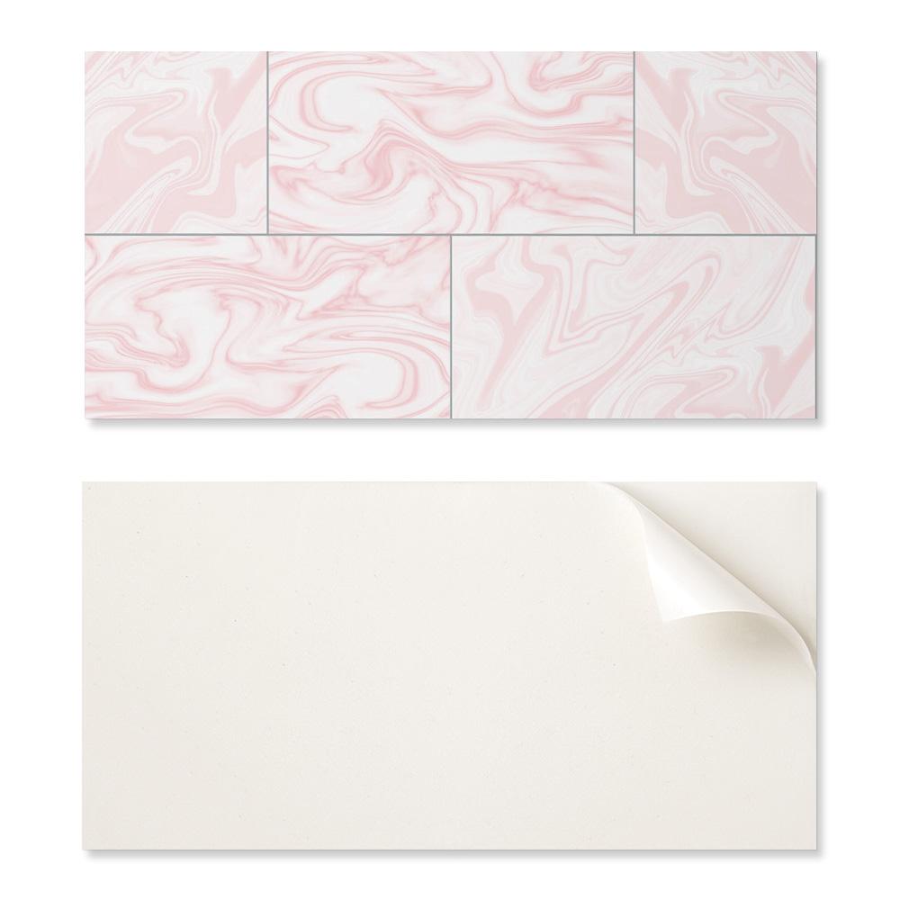 Winylowy Panel Samoprzylepny Do Pokoju Młodzieżowego 120X60 Cm Wzór Marmurowy Z Falami