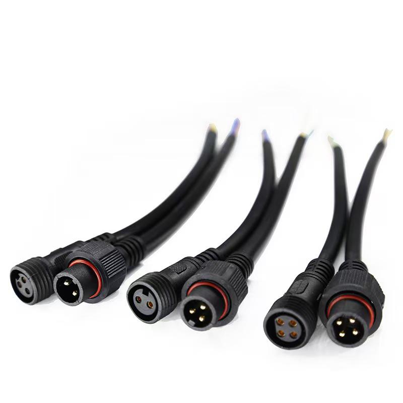 Waterproof LED Outdoor Power Cord: 3-5 Core Male-Female Terminal Line for Car Plug and New Energy Wiring Harness