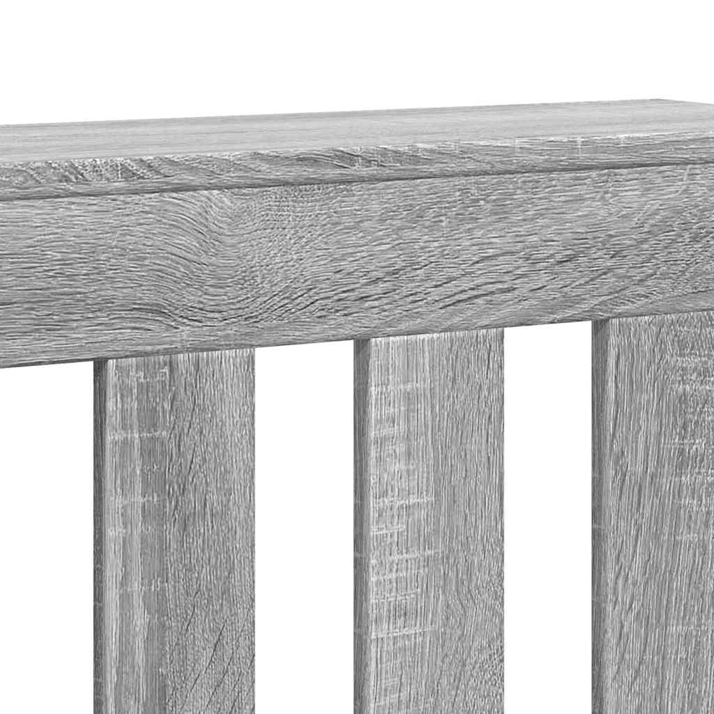 Radiator Cover Gray Sonoma 149 x 20 x 82 cm Wood Based Material