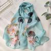 1PC  Women's Fashion Summer Long Soft Flower Print Scarf Shawl Chiffon Silk Scarves Beach Sunscreen Scarf