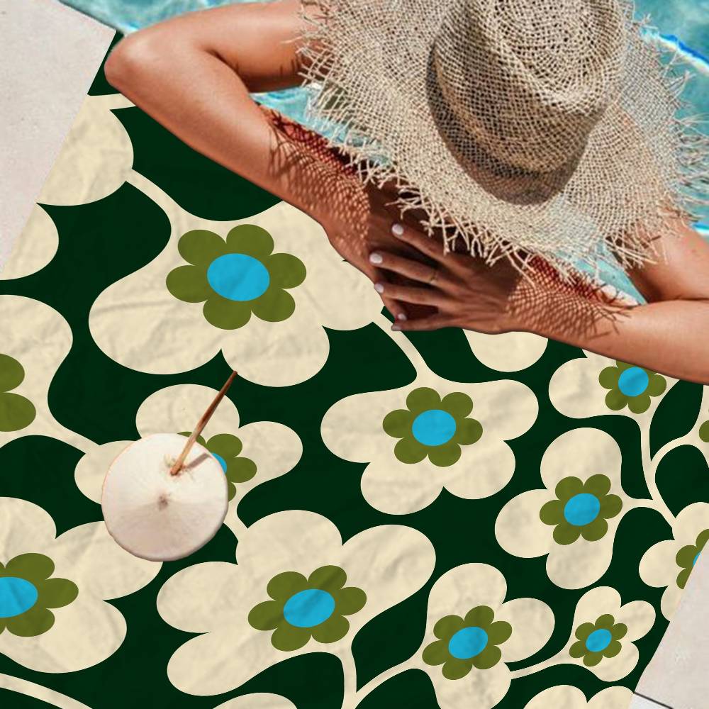 Orla Kiely Лист Цветок Большие Микрофибровые Пляжные Полотенца Быстросохнущее Полотенце Песок Пляжные Полотенца Полотенце для Бассейна Для Путешествий Плавание Бассейн Йога