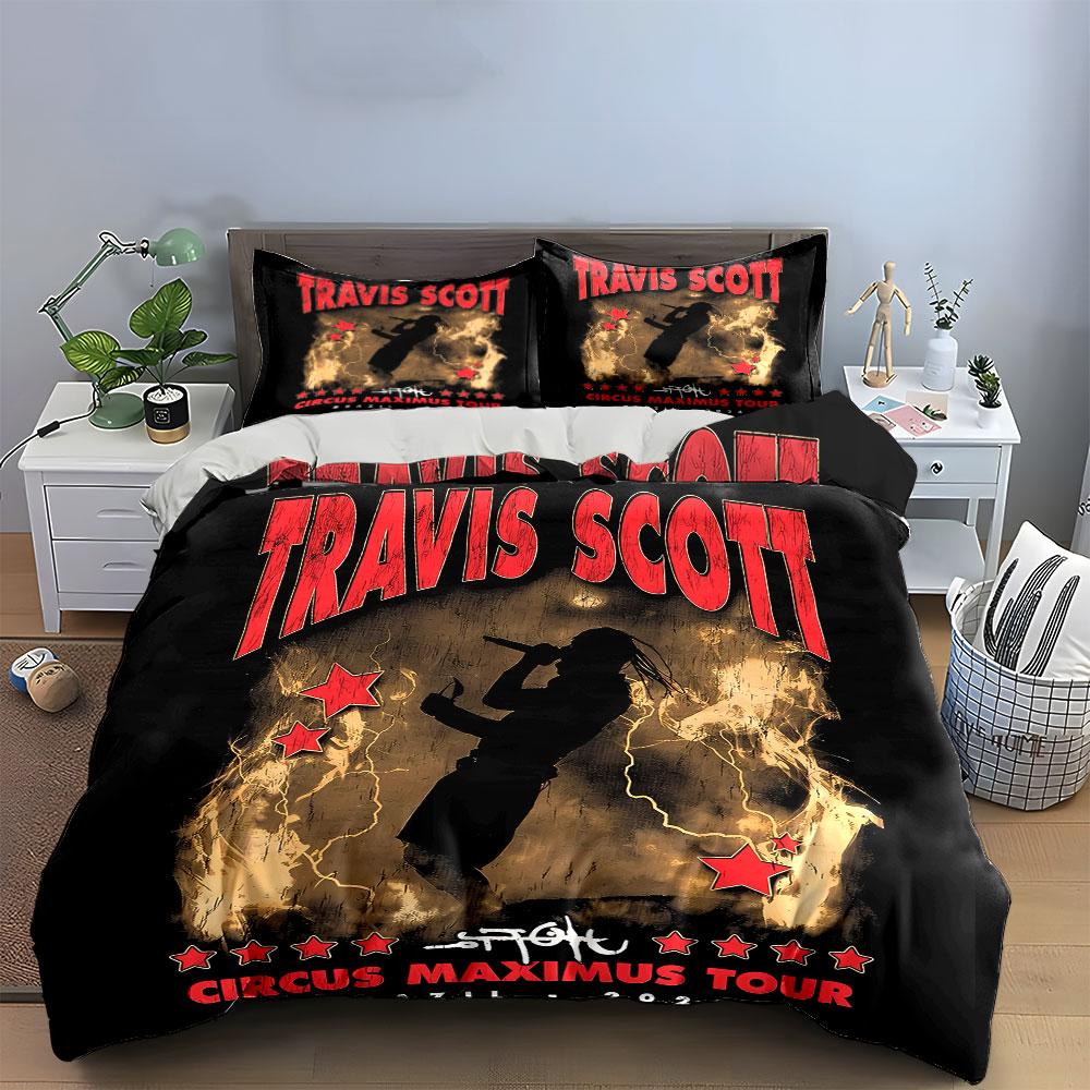 "Red Star Circus Tour Design" Bedding Duvet Cover Set Duvet Cover Pillowcases (1*Duvet Cover 2*Pillowcases, without duvet insert)