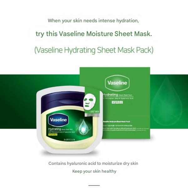 Vaseline Intensive Moisture Sheet Mask Pack 23 Ml (Hydrating · Moisturizing · Nourishing) (15 Options)
