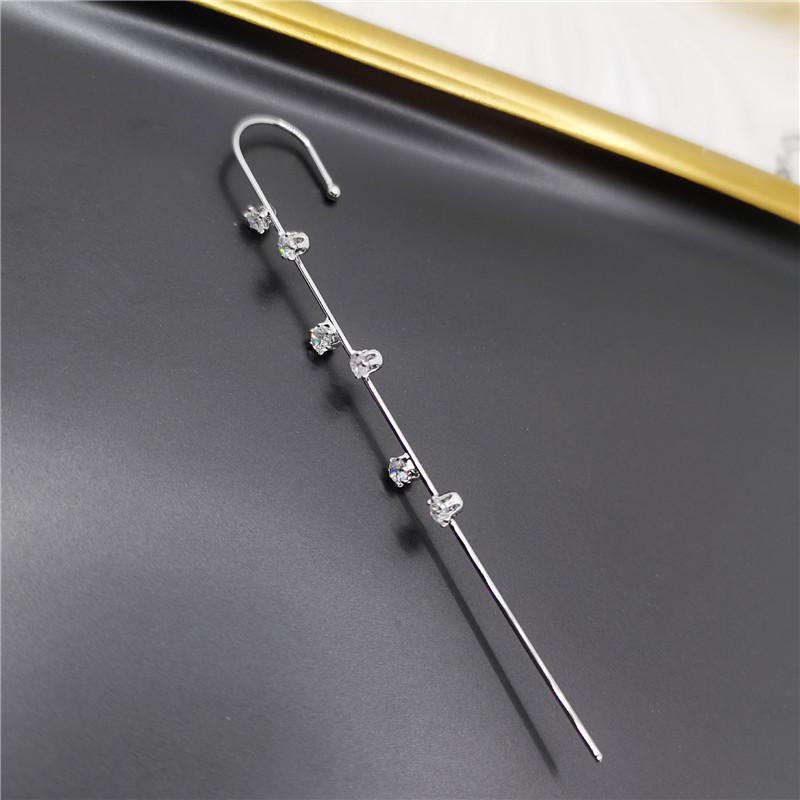 Модный пирсинг из циркония с клипсой для ушной раковины и диагональным дизайном ушной косточки для женщин