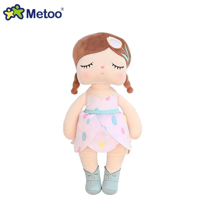 Metoo Doll plushie cute and charming Flower Fairy Angela Plush Playthings Pillow Cartoon Decoration Present Designed For Children Friends