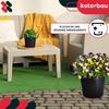 Plastic Flower Pot for Flowers and Herbs on the Balcony or Terrace, Anthracite, 24 cm