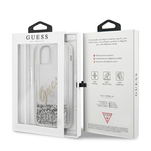 Guess Guhcp12Lglvssi Iphone 12 Pro Max6,7 Srebrny/Silver Hardcase Glitter Vintage Script