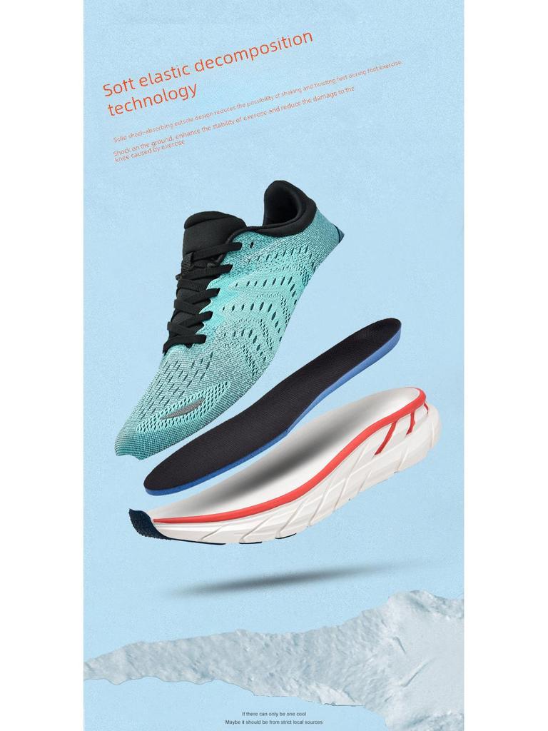 Мужские дышащие кроссовки для бега на открытом воздухе из жаккардовой сетки, нескользящая легкая подошва