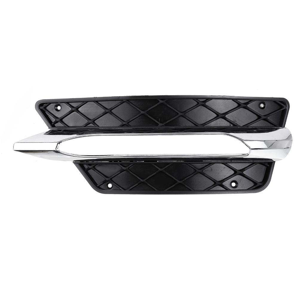 L/R Для Mercedes For Benz C-Class W204 2012-2014 Передний бампер Решетка ДХО Накладка Серебристое покрытие Кожухи фар Декор