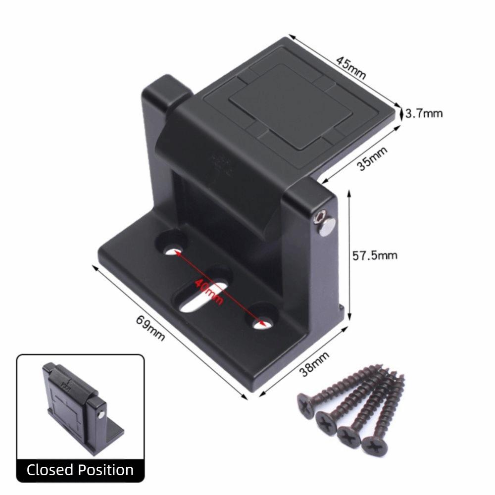 Aluminum Material Door Lock Reinforcement Design Door Bolt Invisible Door Chain  For Garage