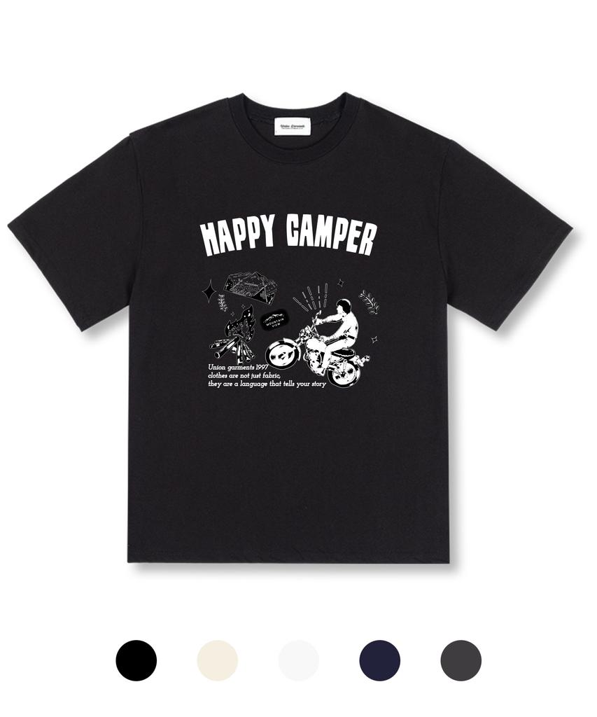 UNION GARMENTS Свободная футболка с коротким рукавом Happy Camper 5 цветов