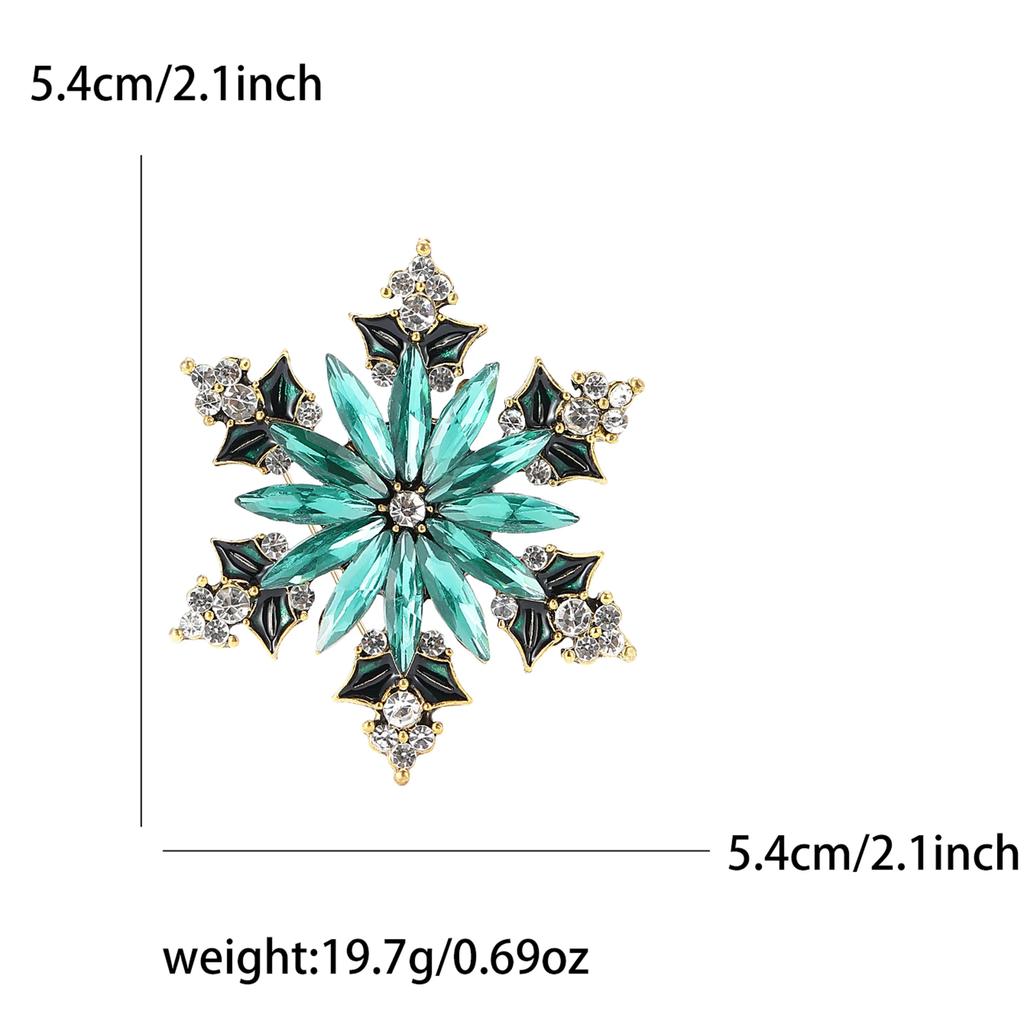 Rhinestone Snowflake Brooches for Women Unisex Christmas Pins Multi-color Available Fashion Jewellery Accessories Gifts