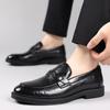 Fashion Classic Style Men's Fashionable Business Casual Leather Shoes Spring British Retro Comfortable Soft Sole Loafers Driving Shoes