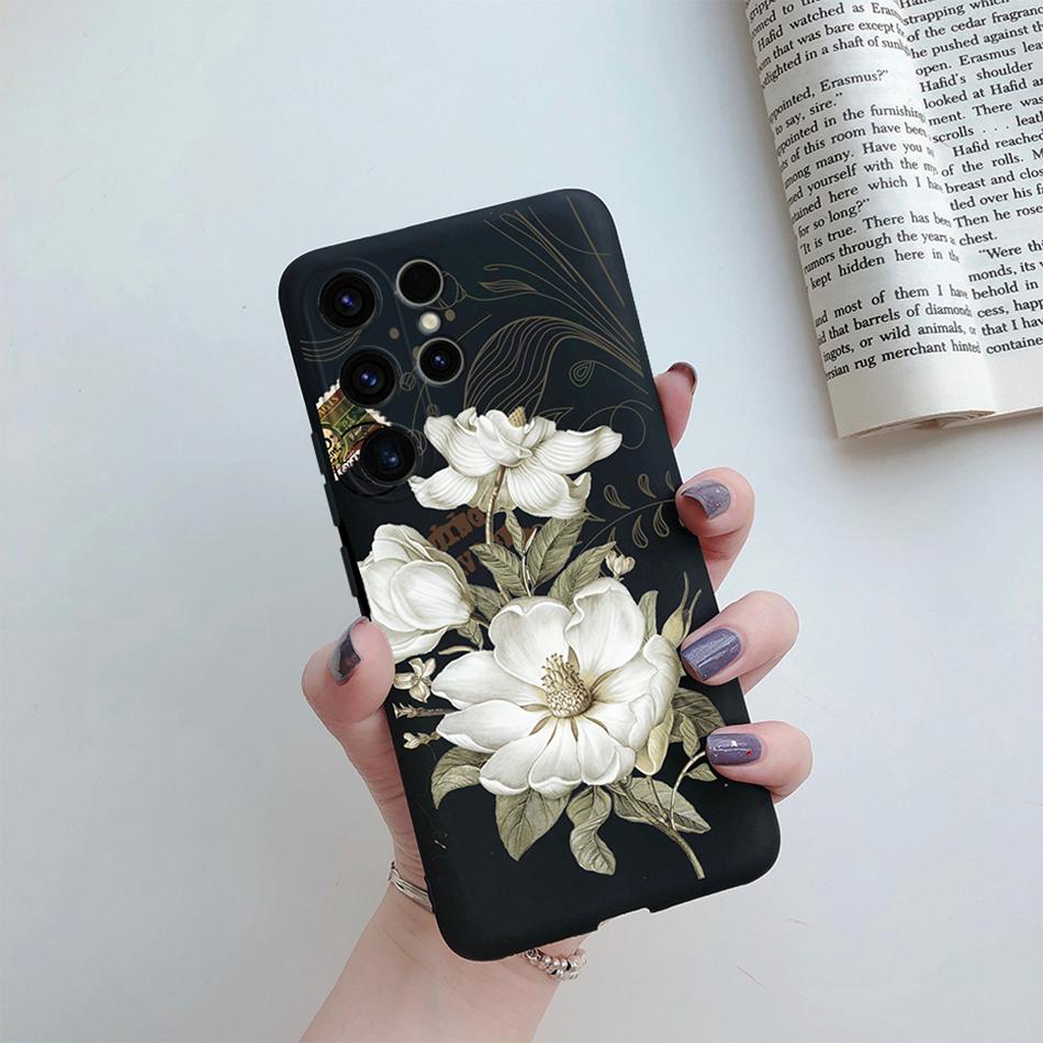 Чехол для Samsung Galaxy S24 Ultra S24 Plus Девушка с подсолнухом Расписной Мягкий Силиконовый Чехол для Телефона Для Samsung S24 Ultra S 24 S24+ Корпус