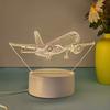 1 шт. 3D ночник в виде модели самолета, USB-интерфейс, коллекция подарков для любителей авиации, настольные лампы, праздничные декоративные светильники.