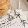 Moving bear! Zircon pearl cute bear stud earrings exquisite versatile light luxury high-end earrings ear jewelry