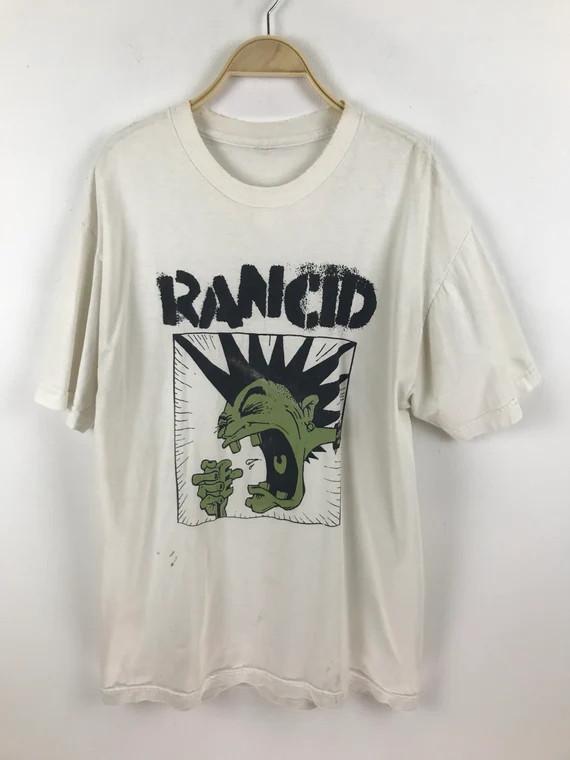 Коллекция Rancid Группа Базовая Футболка с Коротким Рукавом Подарок для Фаната Белая Футболка Унисекс Футболка