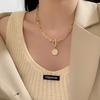 Vintage Multi-layer Coin Pendant Choker Necklace For Women Gold Silver Color Fashion Chunky Chain Necklaces Jewelry