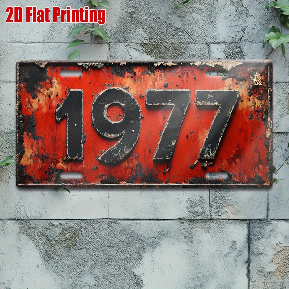 D Flatpc Vintage Metal Sign for Decorationg Only Outdoor Wall Art (cm xcm) Number Aluminum Sign for Home Bar
