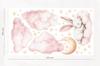 Bunny Wall Stickers On A Cloud - Children'S Room