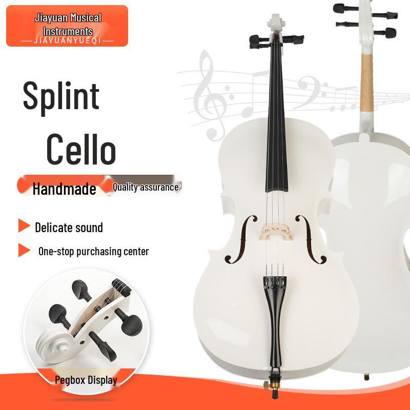 Professional White Linden Plywood Cello for Beginners and Adults