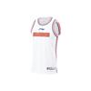Li Ning CBA Series Quick-Dry Cool Sports Basketball Vest Men Tops Standard-White AAYT829-1