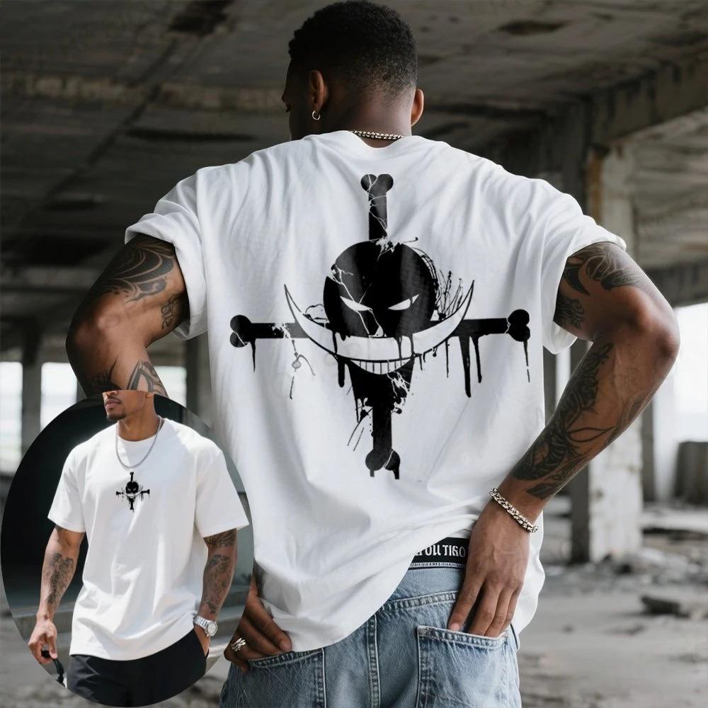 ONE PIECE Luffy Zoro Summer Cotton Tshirt Ins Fashion Short Sleeve Tees Unisex Men Women