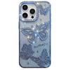 Чехол для iPhone 16 Pro со стразами, 3D бабочкой, ТПУ чехол для телефона с блестящей бумагой