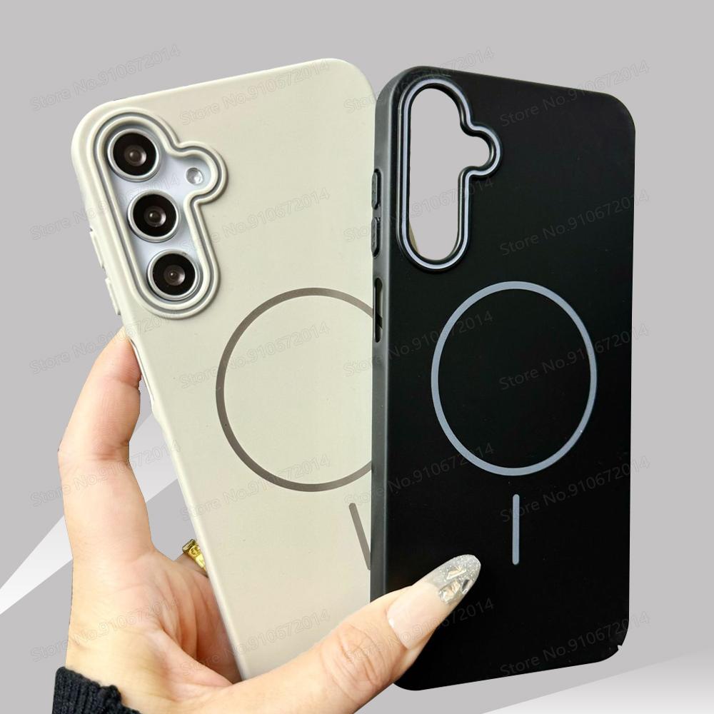 Luxury Slim Magnetic Case For Samsung Galaxy A55 A56 A26 A36 A06 A35 A25 A16 A15 5G Wirless Charging Matte Shockproof Hard Cover