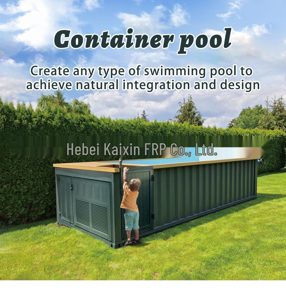 Villa Homestay Outdoor Fiberglass Container Swimming Pool with Constant Temperature Control