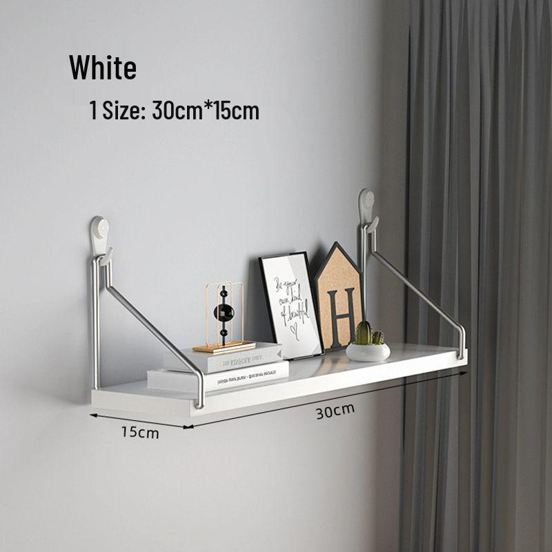 Настенная железная полка для хранения без сверления для декора ТВ, гостиной или спальни.