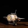 Airplane Design Table Clock Home Decor Perfect Gift for Pilots, Aviation Lovers Unique Airplane Clock for Living Room, Office