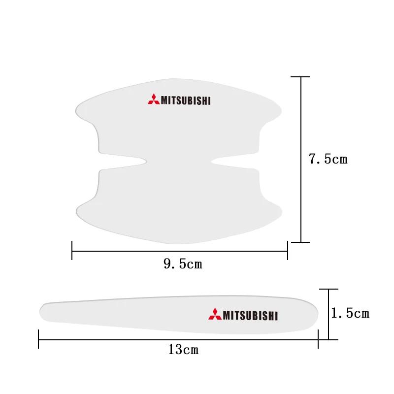 8PCS Clear Universal Car Door Bowl Sticker Auto Products for Mitsubishi Eclipse Cross Xpander Mirage Attrage Ralliart