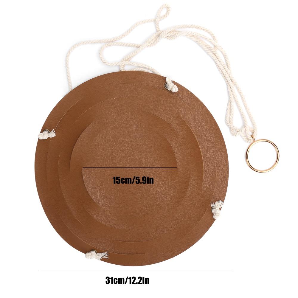 Gardening Accessories PU Leather Hanging Planter Brown Large Plant Hanger Rope Hanging Small Planter Shelf Indoor Decor