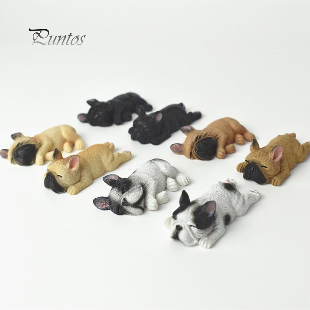 Магнит на холодильник спящий бульдог