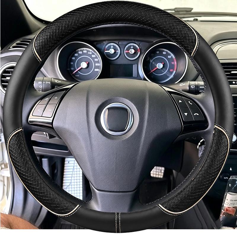 Для Fiat Bravo Doblo Opel Combo Grande Punto Linea Qubo Vauxhall DIY Аксессуар: Чехол на руль из углеродного волокна и замши