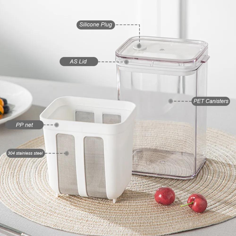 with Lids Yogurt Filter 1100ML Whey Separation Tools Washable Greek Yogurt Strainer Milk Tea
