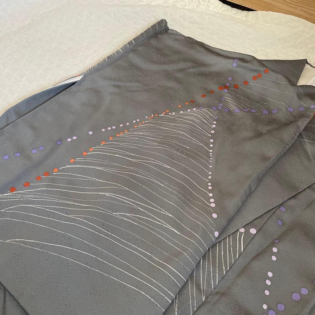 Used Limited until 23:59 today!Beautiful kimono, small pattern, Sansai Saito, modern pattern