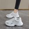 Модные женские вулканизированные кроссовки Дышащая сетка Для улицы Однотонные 2024 Высокое качество Однотонные кроссовки На шнуровке Женская обувь