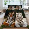 2023 New Style Animal 3D Printing Adults Bedclothes Comforter Duvet Cover Tiger Pattern Bedding Set Pillowcase King Size Double Size
