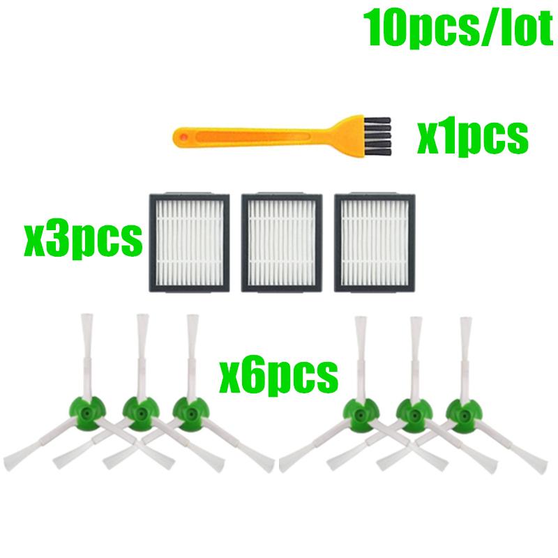 Hepa-фильтр+Боковая щетка+Щеточный валик+пылесборники Замена для iRobot Roomba i7 E5 E6 I Серии Робот-пылесос Запасные части