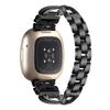 Для Fitbit Versa 4/Sense 2 ремешок из цинкового сплава, украшенный стразами, X-образный ремешок для смарт-часов с короной