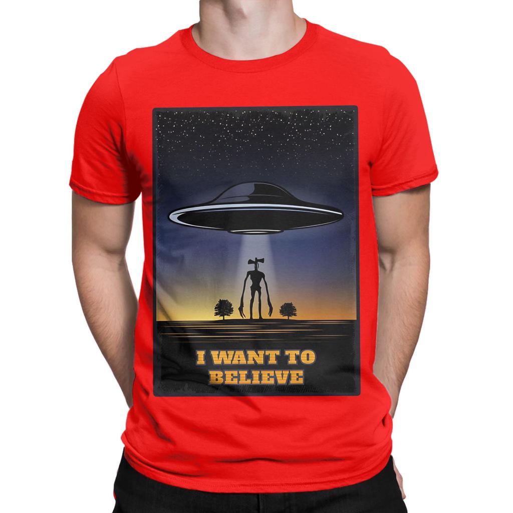 I Want To Believe Siren Head Costume Alien Ufo Novelty 100 Cotton Tshirt Siren Head Tops Tees For Unisex