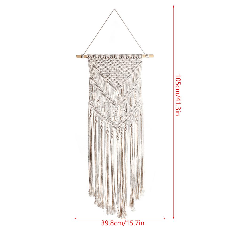 Hanging Woven Tapestry Art Decoration with Tassel for Wedding Bedroom Home Wall Decor