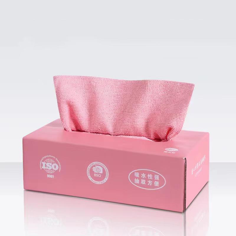 20Pcs/box Microfiber Towel Absorbent Kitchen Cleaning Dishcloth Non-stick Oil Dish Rags Napkins Tableware Home Cleaning Towels