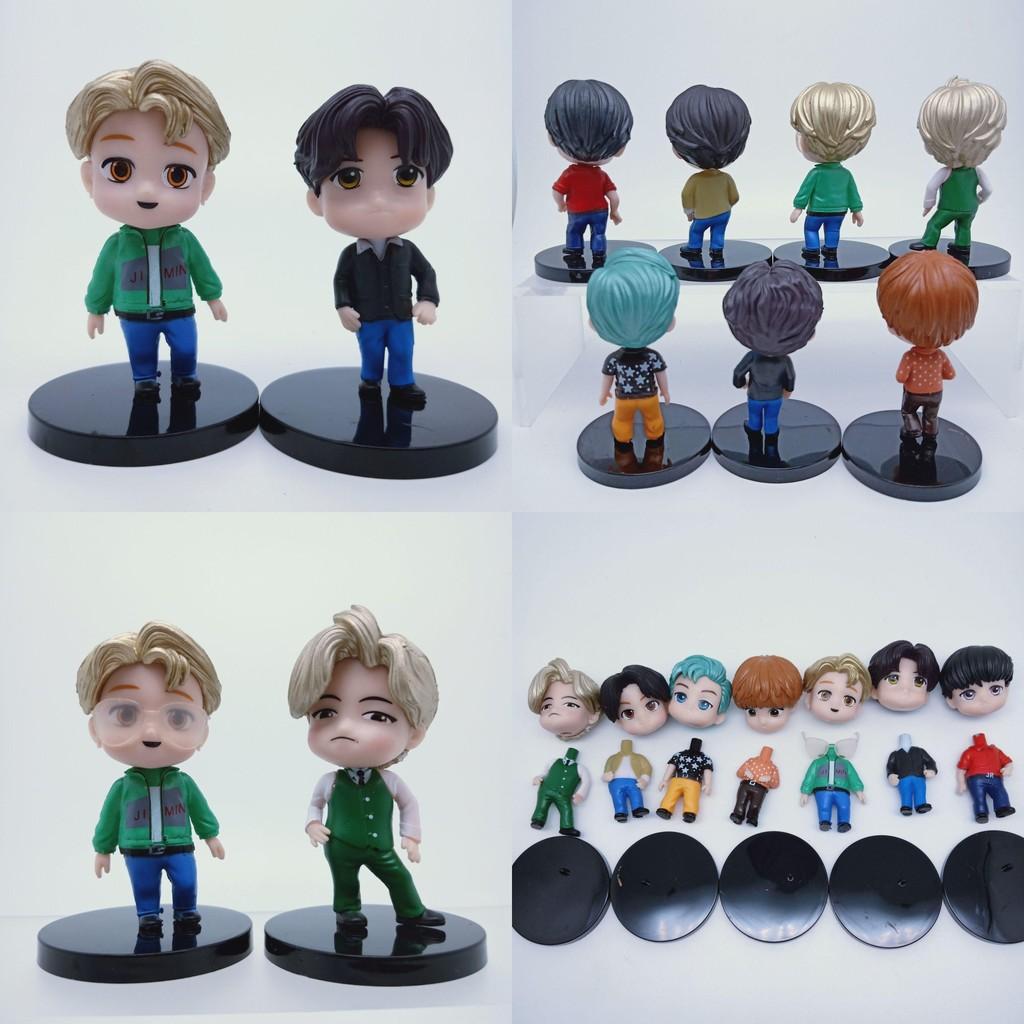 Изысканный набор из 7 фигурок звезд K-pop группы Bangtan Boys для уникального декора